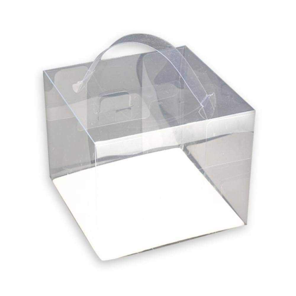 Tortenschachtel Cupcake Box Kuchenkarton Netz Rot Geburtstag Mousse Transparent Tragbare 4-Zoll-Kuchenbox 5 Zoll 8 Zoll 6 Zoll Kuchenbox Burst Kuchenverpackung Box-Bereich A 5 Zoll 16 * 16 * 15 10 Sät
