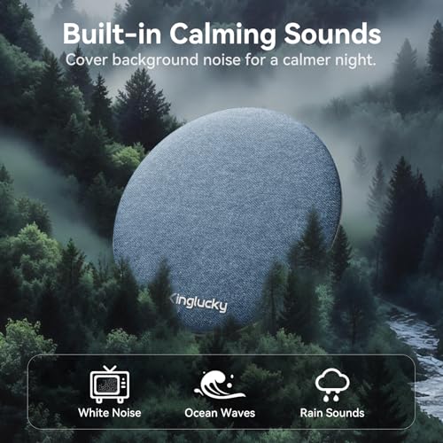 Image of Kinglucky X50 Pillow Speaker for Sleeping, Built-in White Noise Sound Machine Pink Noise for Sleeping, Auto-Off Timer Portable Bluetooth Speaker Under Pillow Rechargeable for Side Sleeper, Blue