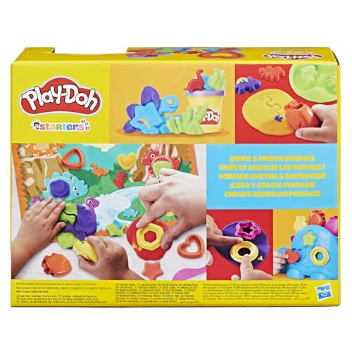 Play-Doh Shapes & Colors Dino Starter Set, Tactile Sensory Play Dinosaur Toys for Kids 2+, 11 Accessories - Image 15