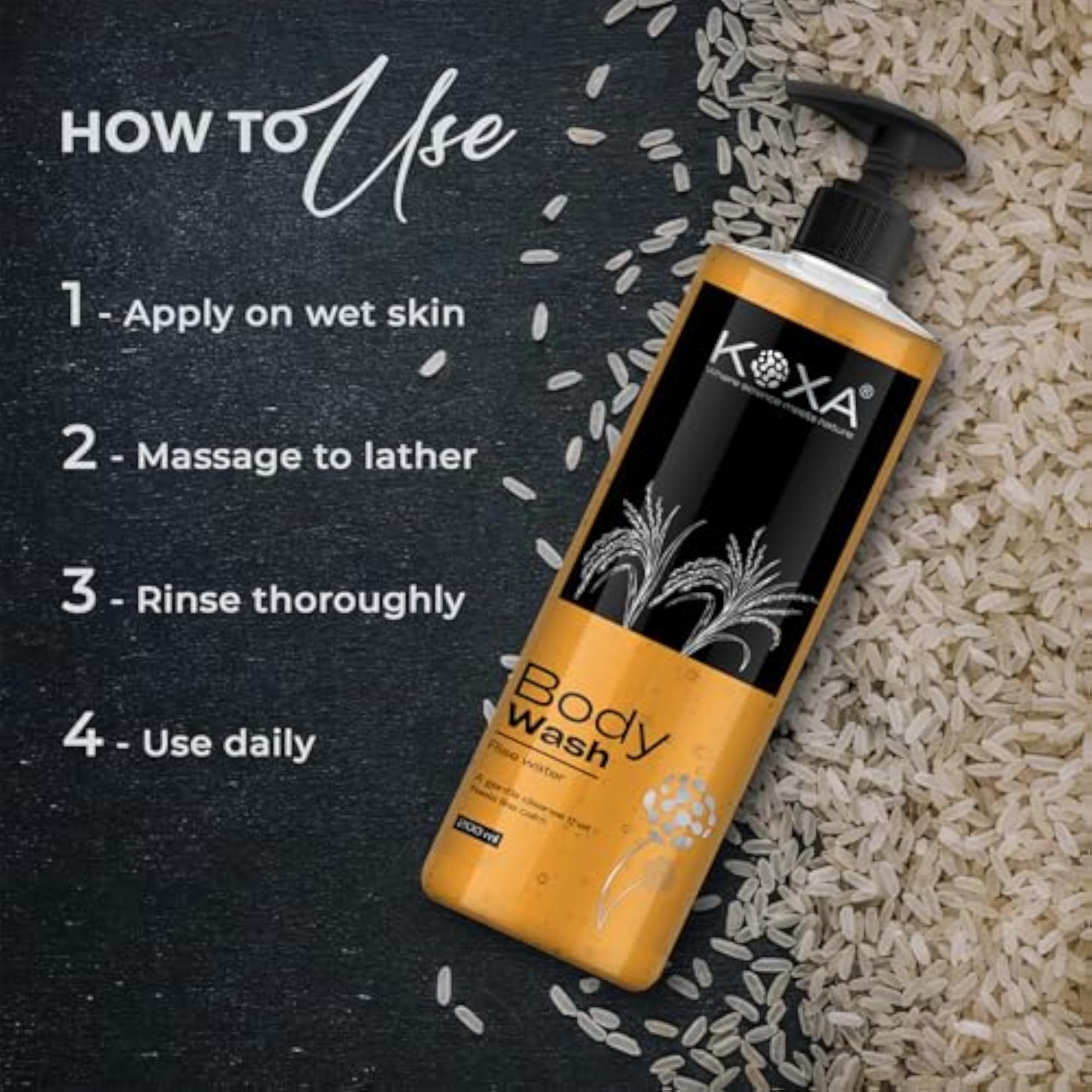 Rice Water Body Wash, Gentle Brightening & Hydrating Cleanser