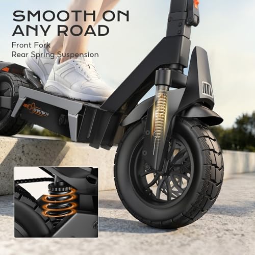 Image of Electric Scooter 32MPH, 1200W Fast E-Scooter for Adults and Teens, 10 Inch Off-Road Tires,IP65 Portable and Foldable Long Range Escooter Commuter