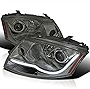 Spec-D Tuning LED Light Bar Smoke Projector Headlights Compatible with 1999-2006 Audi TT With Stock Left + Right Pair Headlamps Assembly