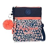 Con pompon decorativo coral. Pepe Jeans Leslie Bandolera Plana Azul 20x24 cms Poliéster