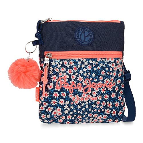 Pepe Jeans Leslie Bandolera Plana Azul 20x24 cms...