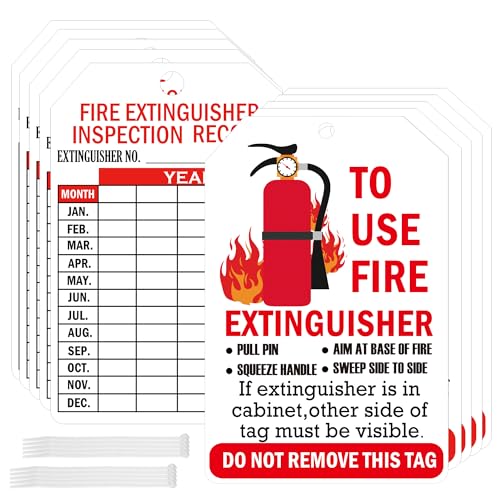 Étiquette inspection extincteur incendie rouge pour sécuriser vos bureaux et ateliers