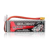 【Specification】-Material: Lithium polymer; Batteriespannung: 14.8V; Kapazität: 4500mAh; Entladungsrate: 50C; Aufbau: 4S1P; Stecker: XT60-Stecker.