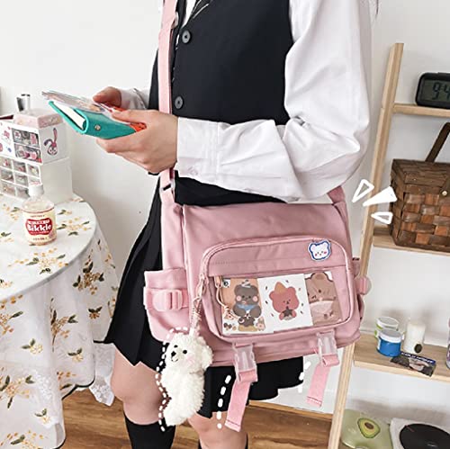 Kawaii Bag Kawaii Backpack Japanese Harajuku Backpack Crossbody Bags for Women Messenger Bag Shoulder Bag (pink)3