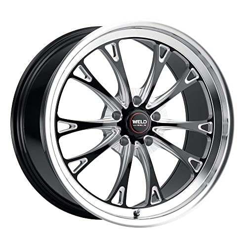 Weld - S157 17X11 Belmont Drag 5X120.65 ET43 BS7.75 Gloss Black MIL Dia 78.1 (S15771163P43)