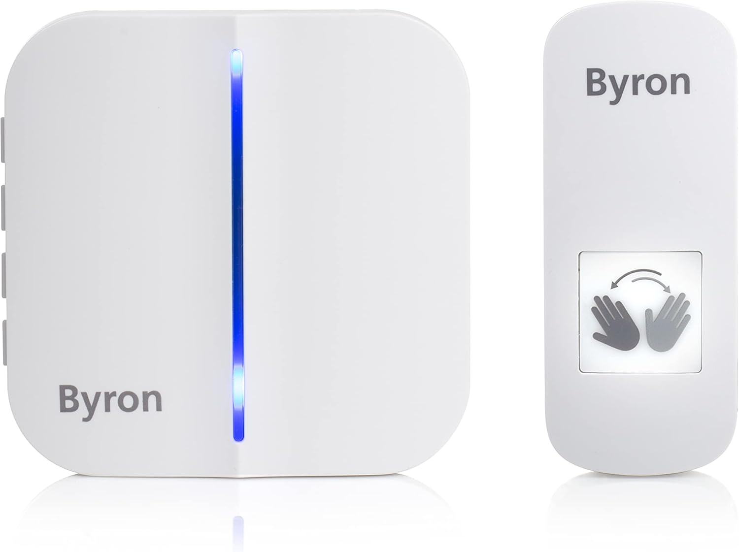 Byron DBY-23431 - Kit de timbre inalámbrico y sin contacto, sin necesidad de pulsar el botón, alcance de 100 m en campo libre, 60 melodías