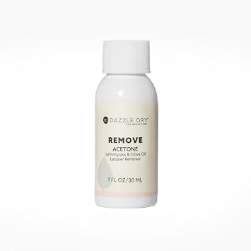 Dazzle Dry Remove Acetone, Lemongrass + Clove Oil Lacquer Remover, 1 Fl Oz 30 mL