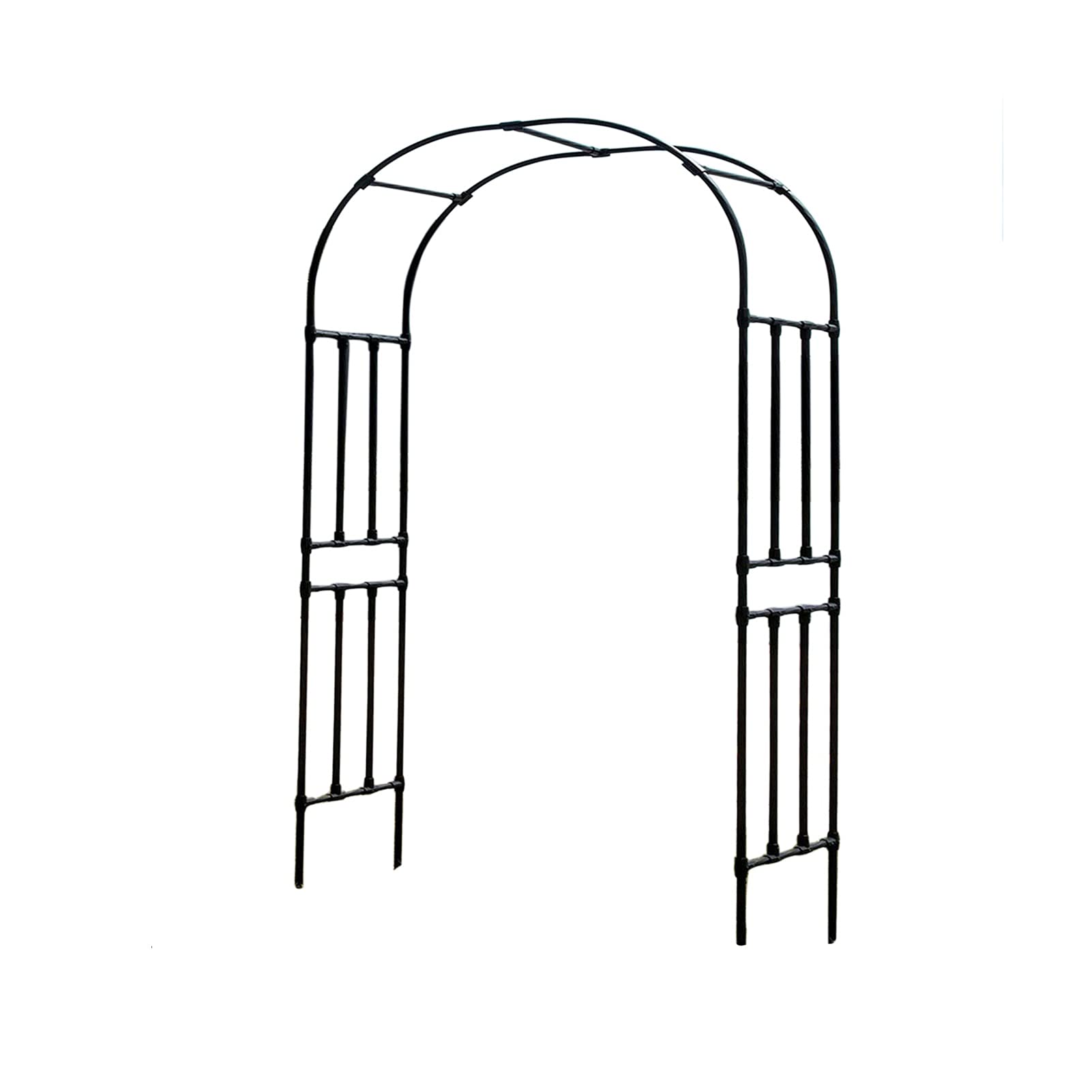 Treillis de pergola en arche métallique robuste pour rosier et plantes grimpantes