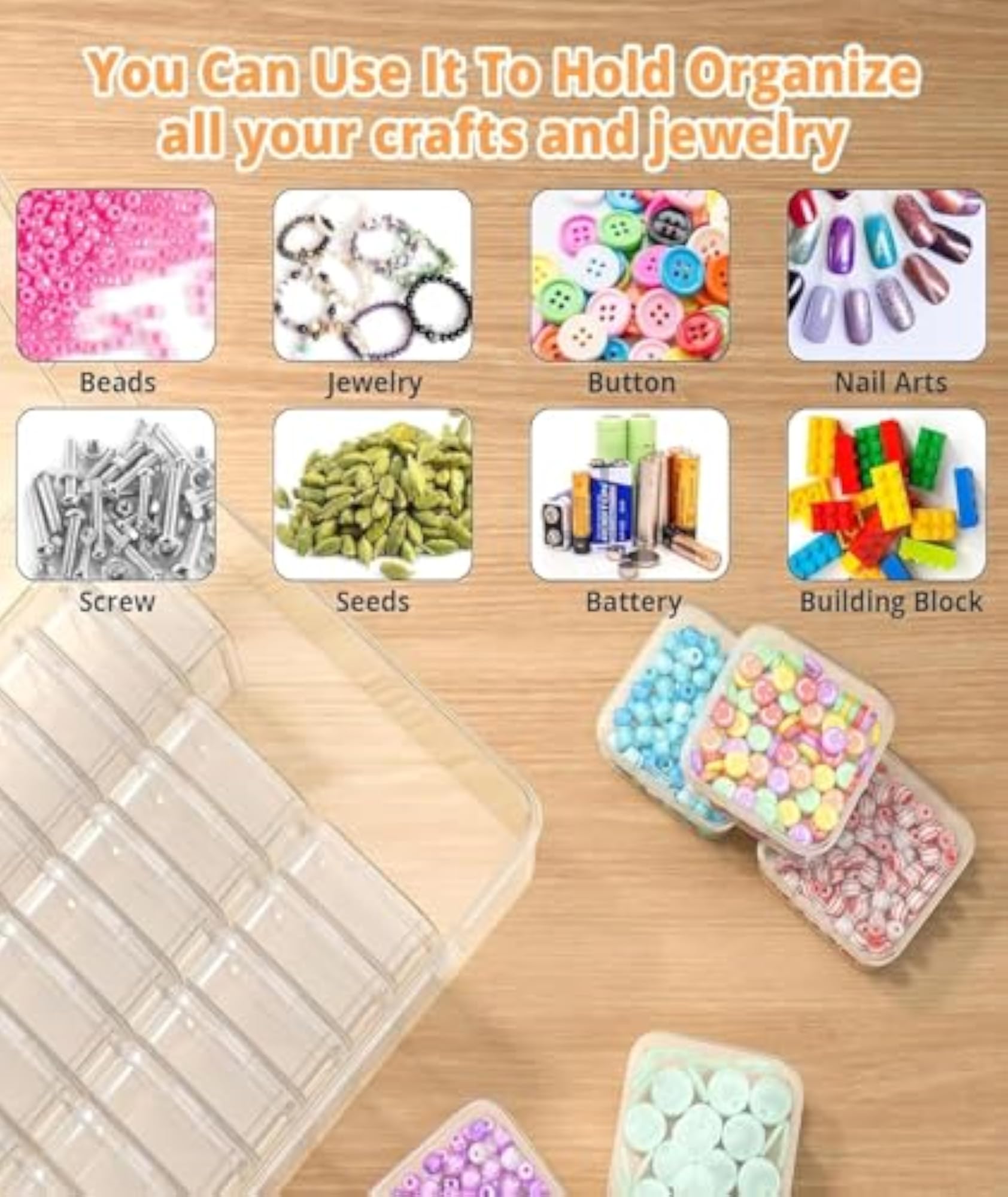 30 Pcs Transparent Jewellery Organizer Box with Mini Storage