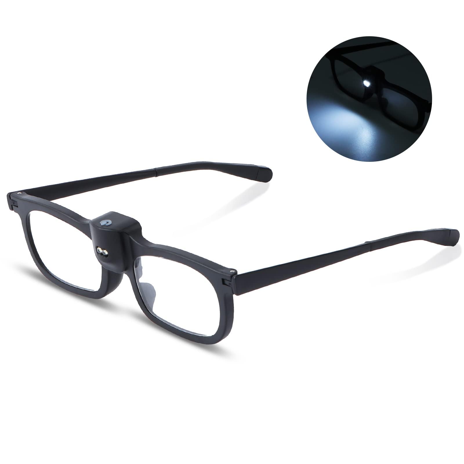 MAKINGTEC Magnifying Glass with Light LED Lighted Magnifying Glasses Bright Sight Eyeglasses Vision for Women Men Hands Free for Close Work, Reading, Crafts, Hobbies, Jewelle and Painting