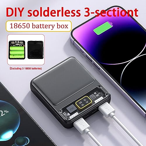 Kit caja power bank MOUDOAUER sin soldar para baterías 18650 miniatura 6