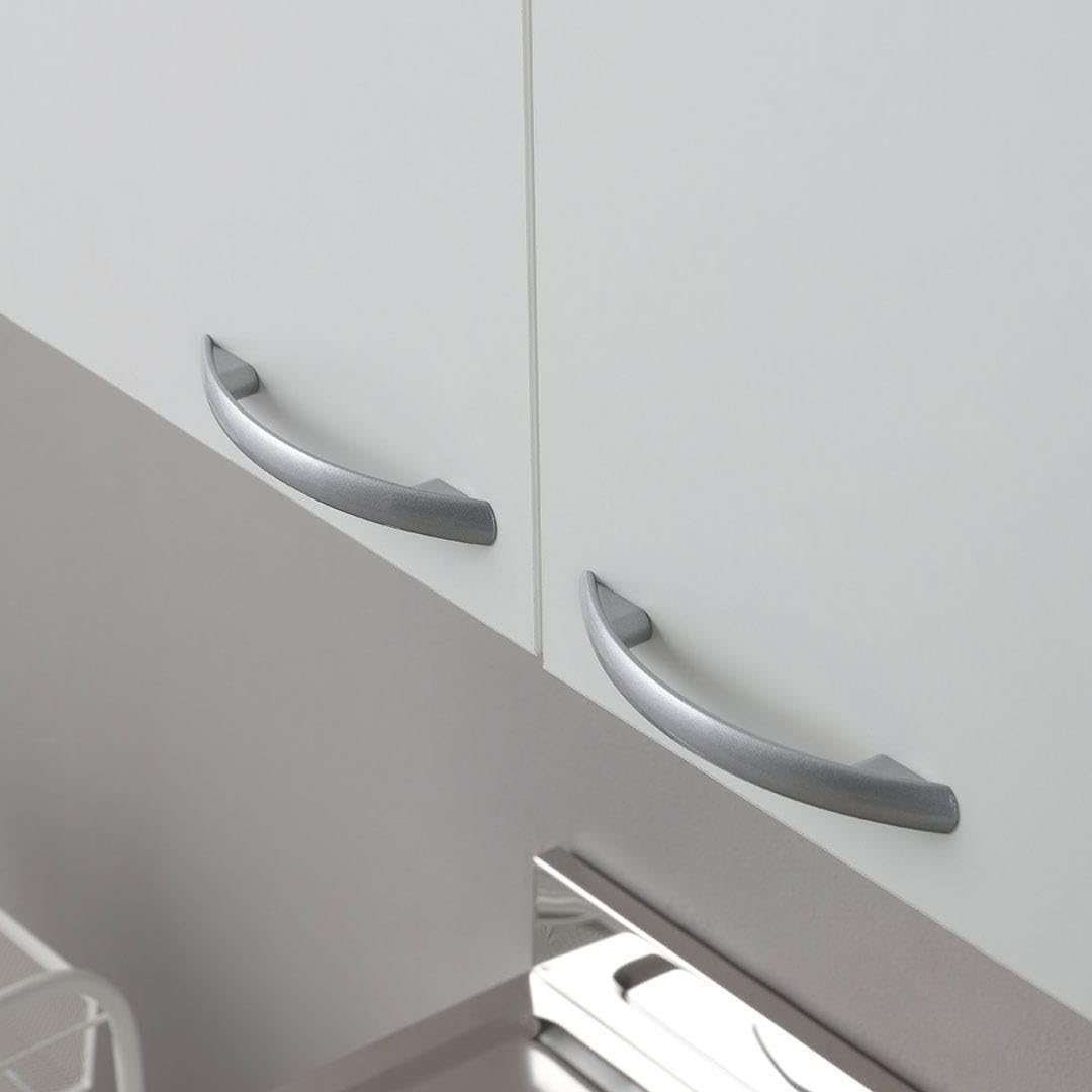 Cucina in Kit 80 cm Bianco con Mobile Sottolavabo e Pensile Scolapiatti - Design Compatto