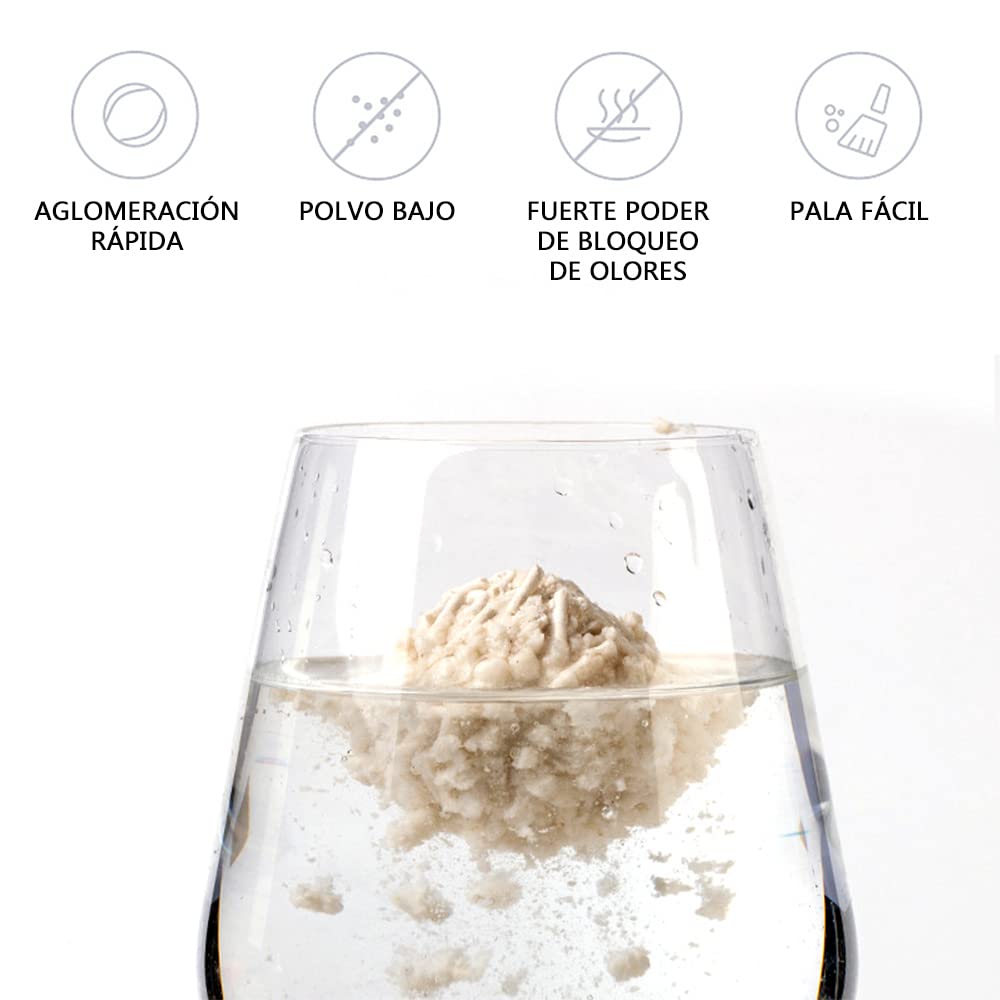 Sabbia per gatti di Tofu ecologica vegetale sabbia naturale agglomerante (Bentonite-20KG)