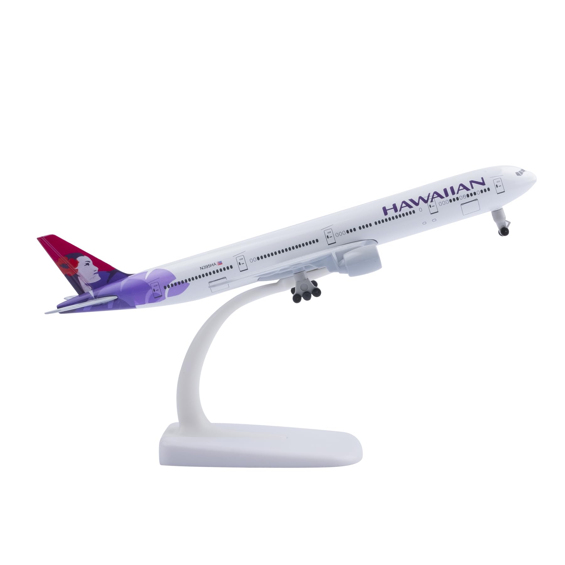 Model Plane 1:300 Scale Model Plane Hawaiian 777 Model Aircraft Metal Alloy Die-cast Airplanes for Gift and Collection