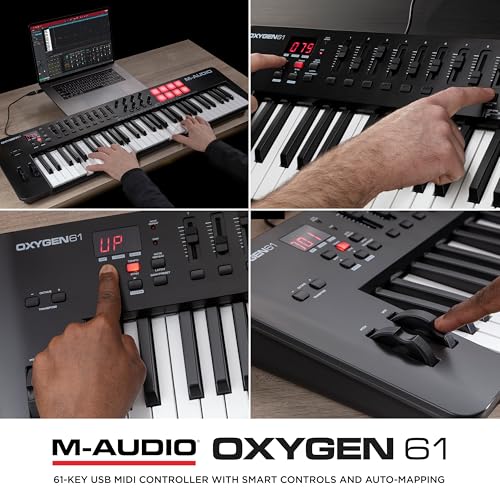 M-Audio Oxygen 61 V – 61 Key USB MIDI Keyboard Controller With Beat Pads, Smart Chord & Scale Modes, Arpeggiator and Software Suite Included - Image 11 thumbnail