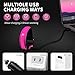 OMKHE Running Light for Runners (2 Pack) Rechargeable LED Armband Reflective Running Gear, LED Light Up Band for Joggers Bikers Walkers (L Pink)