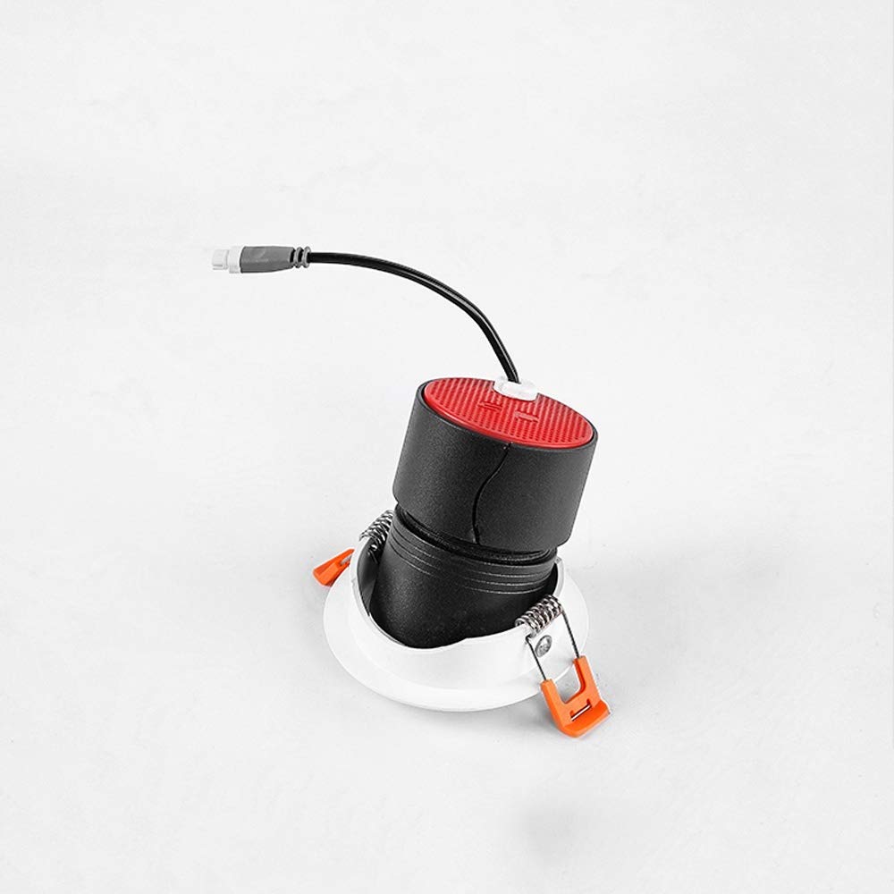 Foco empotrable de Techo CRI93, antideslumbrante, para Interiores, 2700 K, 3000 K, 3500 K y 4000 K, Ajustable, Ideal para pasillos, Salas de Estar y sótanos.