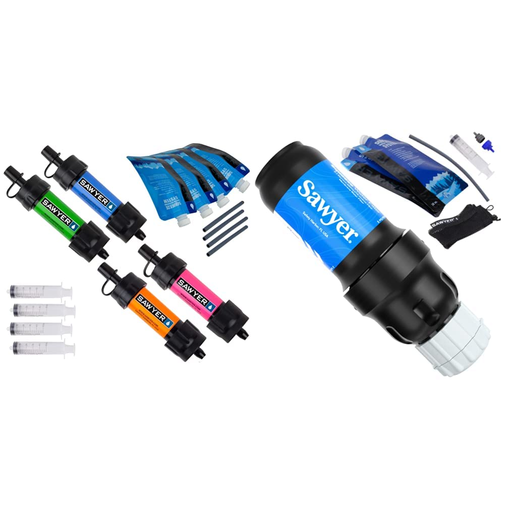 Sawyer Products SP124 Mini Water Filtration System, Gift 4Pack, Multi