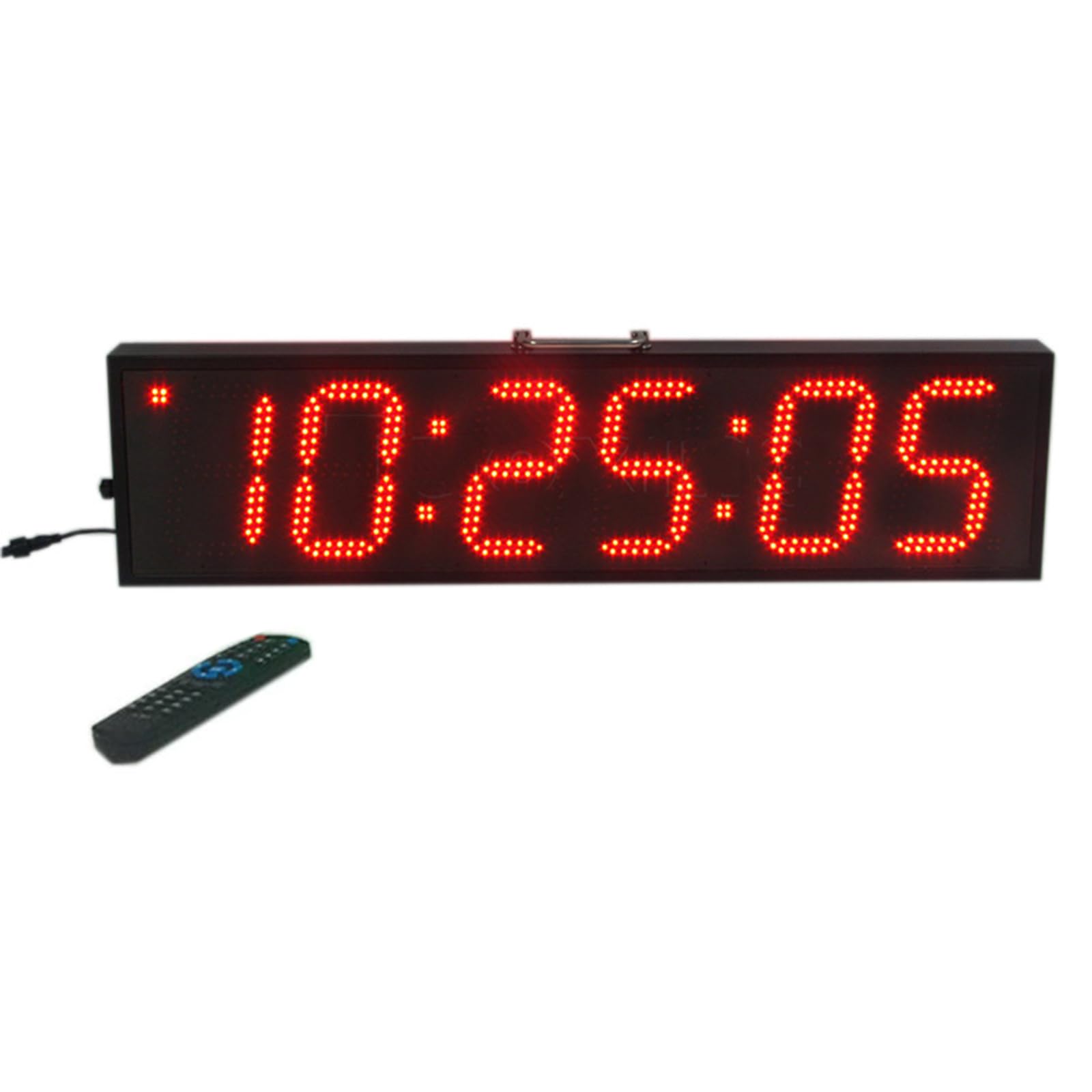 Dwustronny cyfrowy zegar ścienny LED ze stoperem do odliczania, wyświetlacz 15 cm, pilot zdalnego sterowania, wodoodporny, do zawodów na świeżym powietrzu, siłowni, maratonów