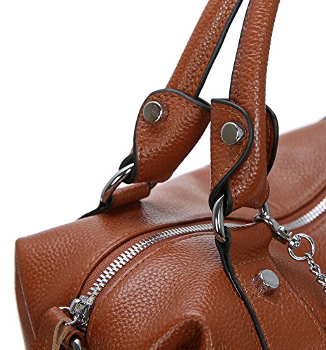 HESHE Genuine Leather Purses and Handbags for Women Tote Top Handle Bags Crossbody Bag Hobo Ladies Purse - Image 6
