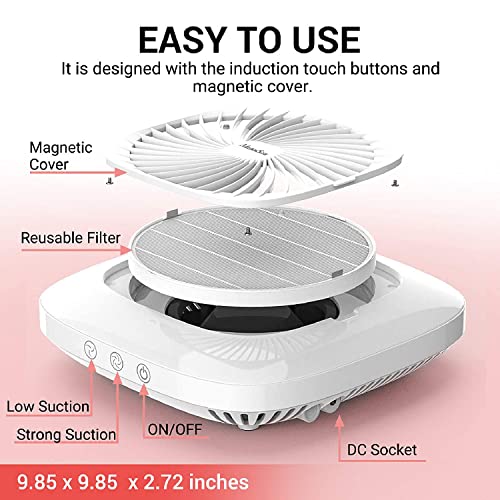 Melodysusie 05-06-001-010155 Nail Dust Collector With Reusable Filter thumb #3