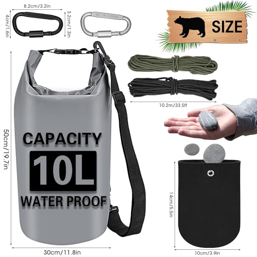 Ultralight-Bear-Food-Bag-Hanging-System-10L-Waterproof-Camping-Bear-Proof-Food-Storage-Canister-Bear-Bags-Gear-Kit-for-Outdoor-BackpackingSafety-Survival-Bear-Protection-Food-Bag-with-Pulley-System