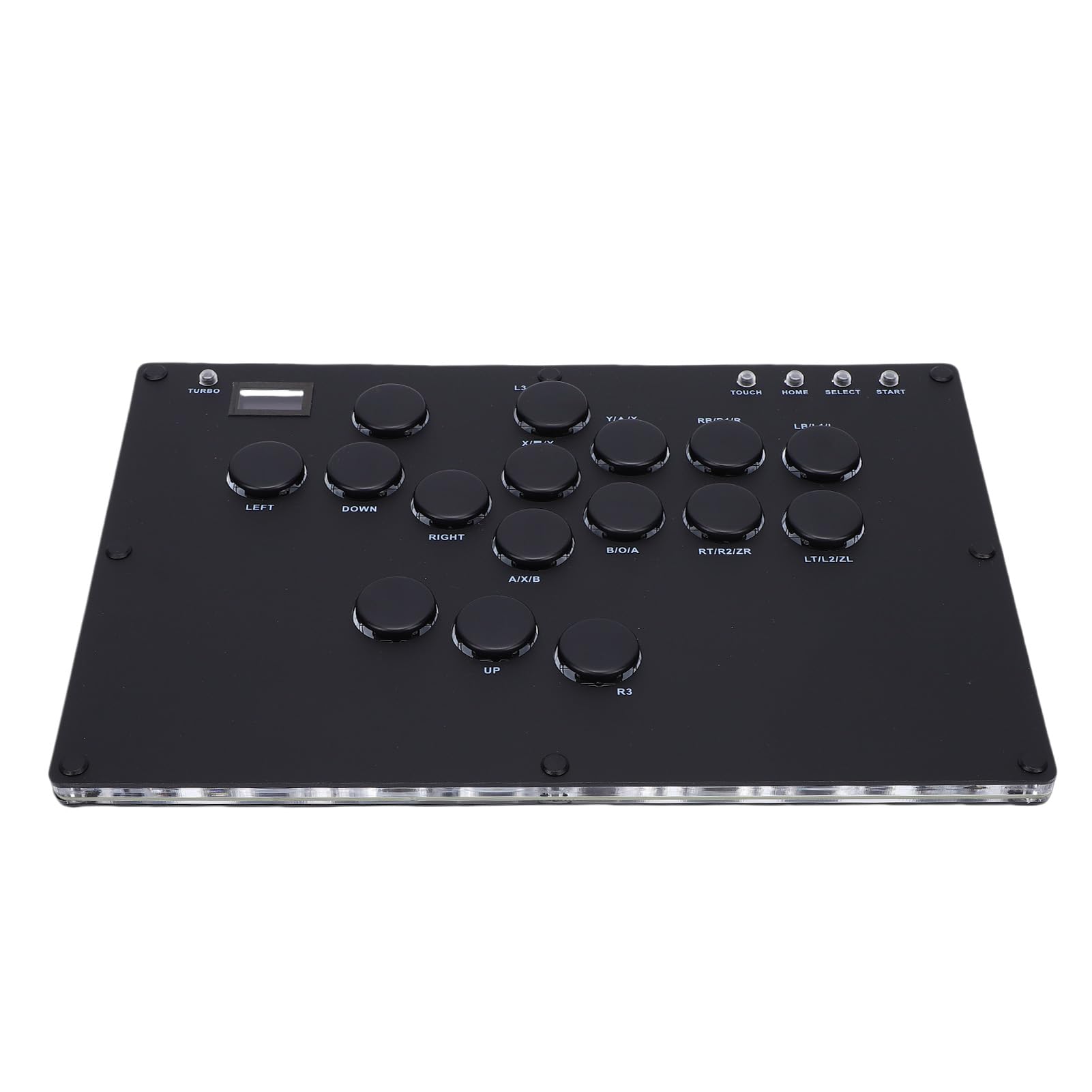 Fight Stick, 16 Klawiszy z możliwością Wymiany Podczas Pracy z Niestandardowym Oświetleniem RGB, Kontroler do Konsol do Gier i urządzeń Mobilnych