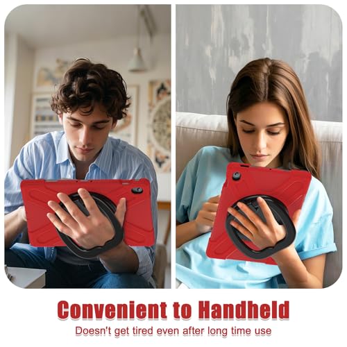 Coque Samsung Galaxy Tab S10 FE Plus avec poignée rotative 360 et béquille robuste - 4