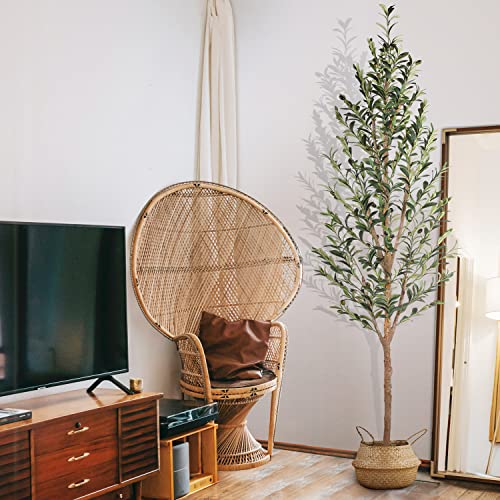 Oxllxo 7Ft Artificial Olive Tree (82In) Tall Fake Potted Olive Silk Tree With Planter Large Faux Olive Branches And Fruits Artificial Tree For Office Living Room Home Floor Decor (Indoor/Outdoor) #TOP7