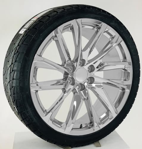 24 Inch Chrome SSX Style Rims Replica Wheels with 295/35R24 Tires Lugs TPMS Fits...