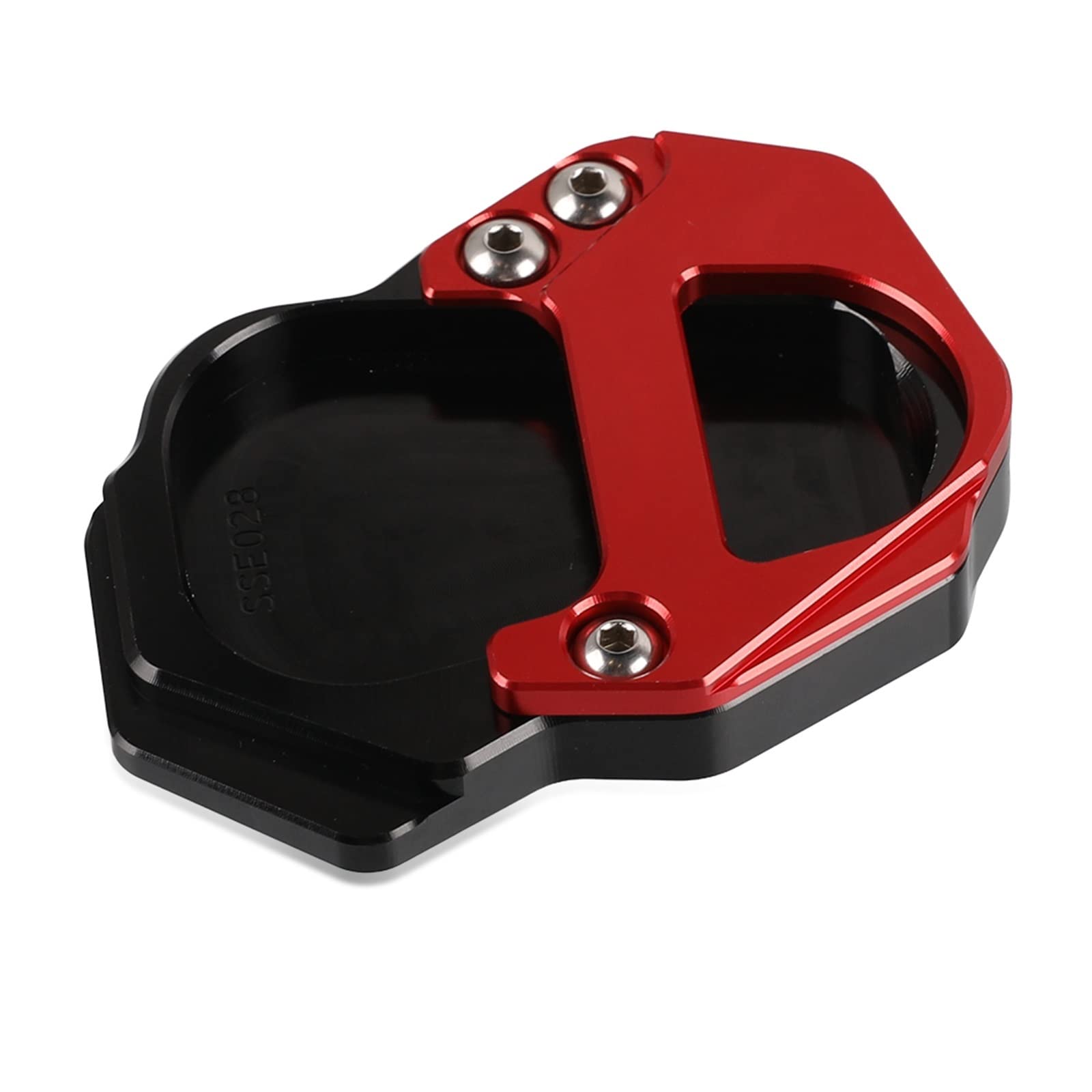 Moto Cavalletto Laterale Estensione Pad Per BMW RnineT Rnine T Scrambler Racer R NineT Urban G/S R Nine T Cavalletto Cavalletto Laterale Piastra Pad Ingrandisci Estensione Pedana ( Colore : Red NO LOG