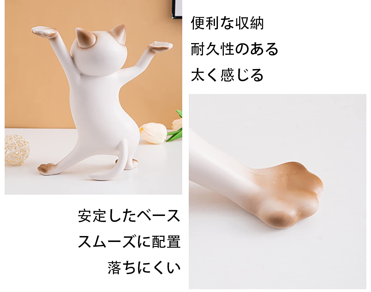 Amazon.co.jp: kanoroto 猫型収納トレー 二段トレイ キースタンド 鍵