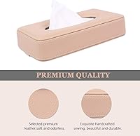 Vista 2 de HerMia Luxury Black Leather Car Back Seat Headrest Hanging Tissue Holder Case Mount, Multi-use Car Tissue Paper Holder with One Tissue Refill for