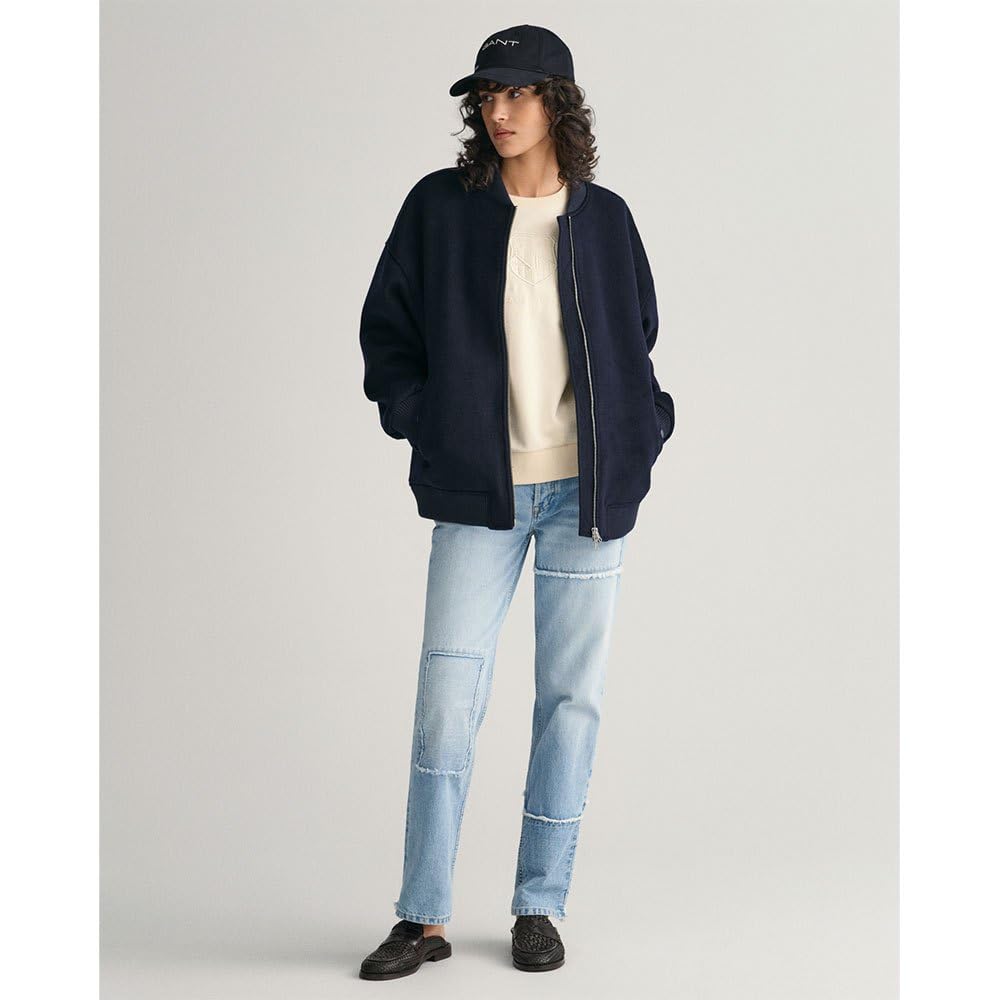 GANT Reg Tonal Shield - Sudadera con Cuello En C Sudadera Hombre (Pack de 1)