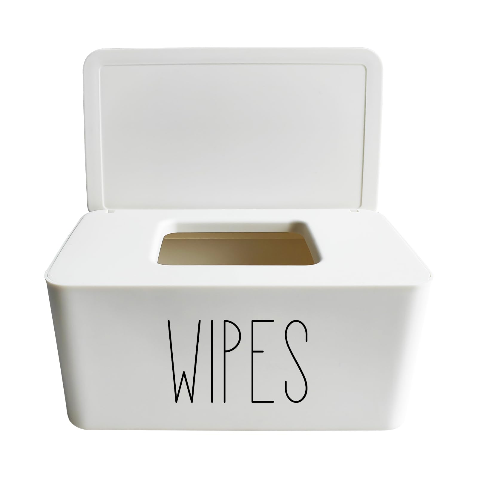 White Wipes Dispenser for Bathroom 8.26" x 4.92" x 3.93", Flushable Butt Wipes Holder Easy to Access