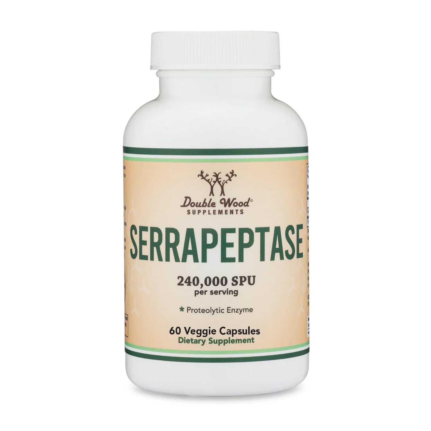 Double Wood Supplements Serrapeptase 240,000 SPU Max Strength, 120 Capsules — Amazon image 8