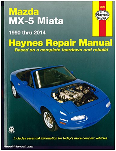 Haynes Repair Manual H61016 for Mazda MX-5 Miata 1990-2014 Auto