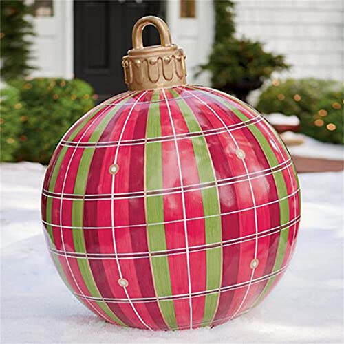 Kerst PVC opblaasbare speelgoed bal met inflator, elastische scheurbestendige kerstballen ornament, aantrekkelijke Xmas… - Image 7