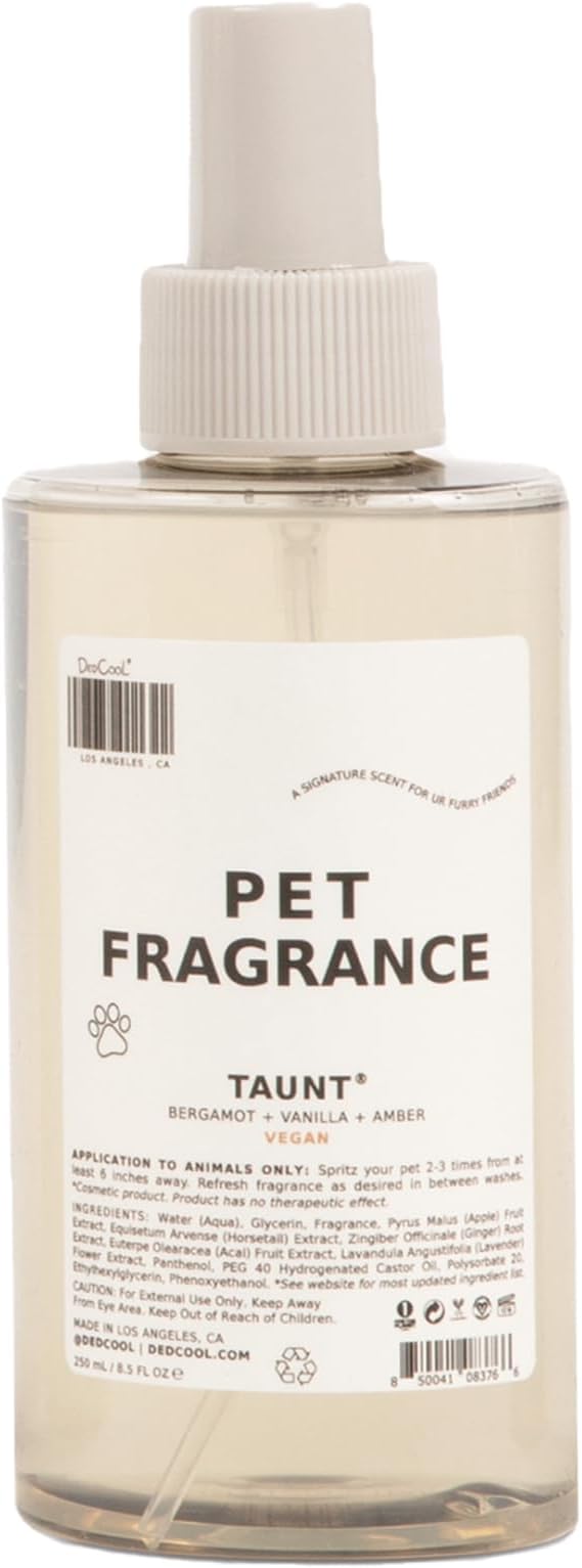 DedCool Pet Fragrance | 01 Taunt | Clean Luxury Pet Perfume for Dogs & Cats | Long-Lasting Deodorizing Spray | Non-Toxic, Vegan | 8.5 fl oz