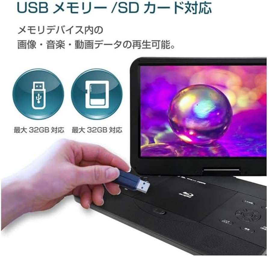 Amazon | ASTEX ブルーレイディスクプレーヤー DVDプレーヤー 15.6