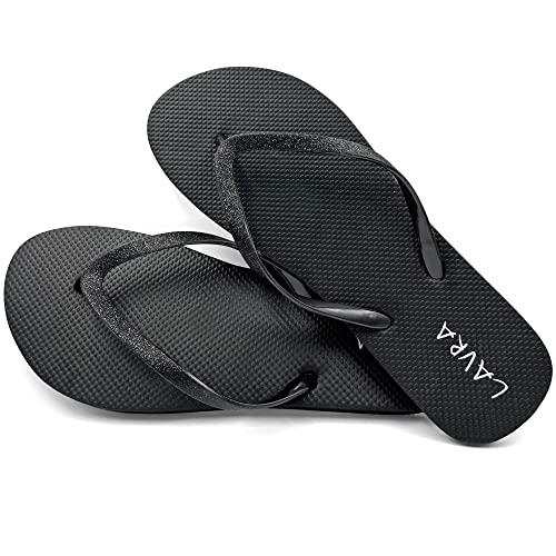 LAVRA Women's Flip Flops Bling Beach Summer Glitter Bridal Thong Sandals | Water Shoes Thong Sandal Slipper | Casual Rubber Shower Shoes Women2