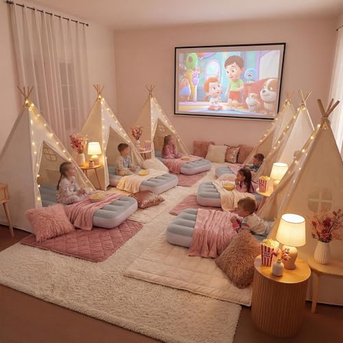 wilwolfer 6 Pack Kids Teepee Tents