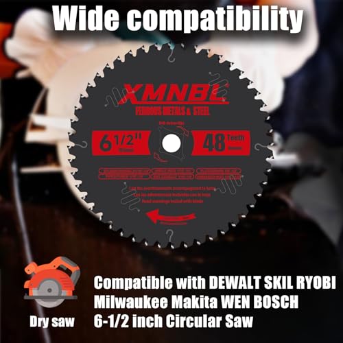Image of 6-1 /2 Inch Metal Cutting Blade,Replace for Diablo D0648CFX 6-1 /2 inch Metal Cutting Circular Saw Blade,Compatible with 6 1 /2 Inch Circular Saw,Cermet Carbide Up to 5X Longer Life 5 /8 Arbor