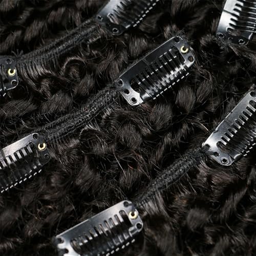 Extensions de cheveux afro à clips 16" lot de 8 pièces volume immédiat