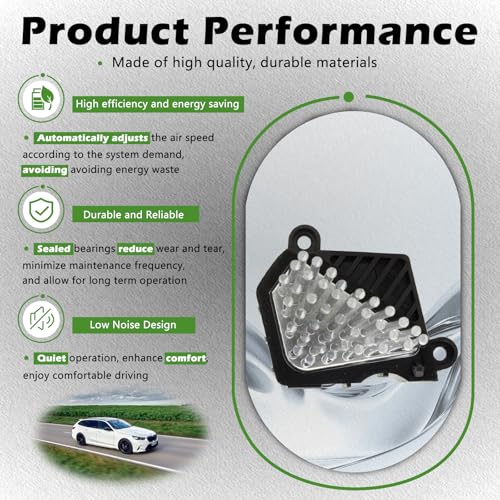 Image of ATC Auto Temp Control AC Heater HVAC Blower Motor Resistor 5 Pins Compatible with BMW 323CI 323I 328CI 328I 325CI 330CI M3 325I 325XI 330XI 330I 525I 530I 528I 540I M5 X3 X5 Replaces 64116923204