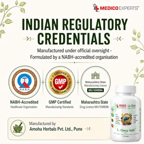 Image of L. Clenz Vati Ayurvedic Liver Detox Supplement | 11 Herbs (Dandelion, Kutki, Punarnava & more) | Fatty Liver Detox Tablets | For Daily Support After Heavy Meals & Alcohol | 180 Tablets