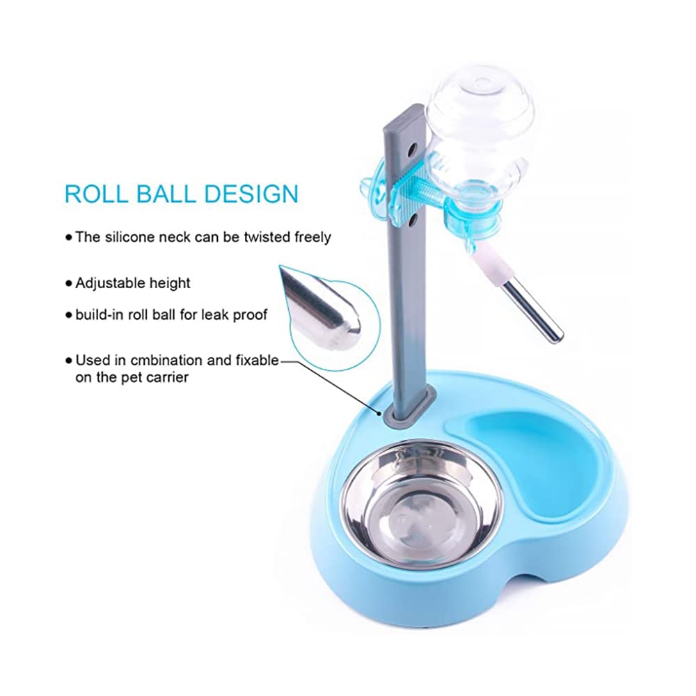 Bebedero De Agua para Perros Y Gatos Bebedero De Fuente Automático De Plástico Soporte De Comida Multicolor Plato Alimentador De